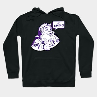 Retro Santa Claus Go Lakers Hoodie